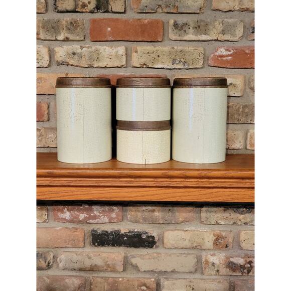 Cottagecore Canister Set, Cheinco Housewares, Fruit Decor Metal & Plastic Covers - Picture 3 of 8